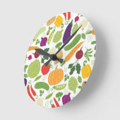 Horloge Ronde Nourriture sur un arrière - plan blanc (Angle)