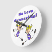 Horloge Ronde Nous aimons la gymnastique (Angle)