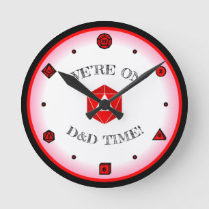 Horloge Ronde Nous sommes à l'heure de D&D - RED