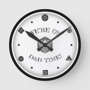 Horloge Ronde Nous sommes sur D&D Time - GRAY