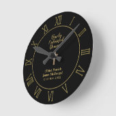 Horloge Ronde Nouveau Décor Ordonné Deacon Cadeau Écriture Cadea (Angle)