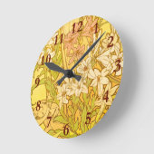 Horloge Ronde Nouvelle Lily flowers (Angle)