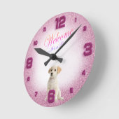 Horloge Ronde Nouvelle mère baby shower cadeau bébé (Angle)