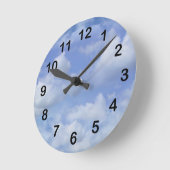 Horloge Ronde Nuages (Angle)