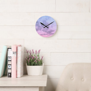 Horloge Ronde Nuages de rêve 16 - Coucher de soleil des Caraïbes