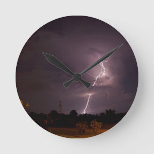 Horloge Ronde Nuages de tempête nocturne