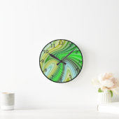 Horloge Ronde Nuances des vagues vertes (Maison)