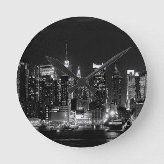 Horloge Ronde Nuit à New York
