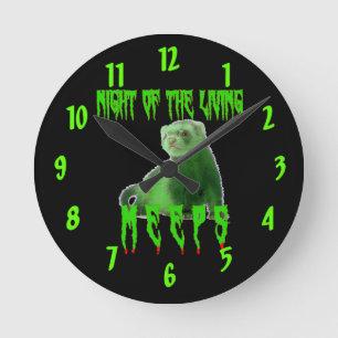 Horloge Ronde nuit des meeps vivants