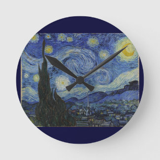 Horloge Ronde Nuit étoilée de Van Gogh