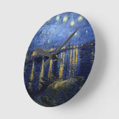 Horloge Ronde Nuit étoilée de Van Gogh au-dessus du Rhône (Angle)