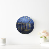 Horloge Ronde Nuit étoilée de Van Gogh au-dessus du Rhône (Maison)