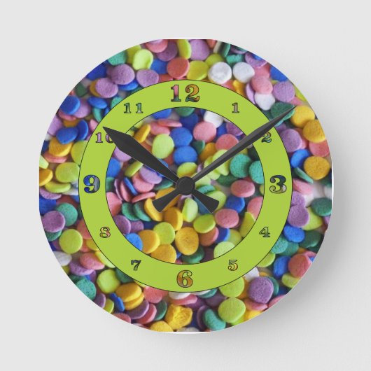 Horloge Ronde Numéro de Pastel Easter (Recto)