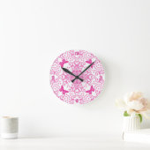 Horloge Ronde Numéro de Pink (Maison)