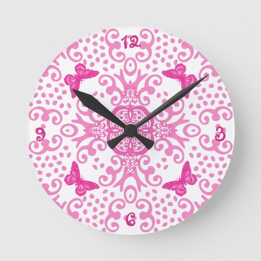 Horloge Ronde Numéro de Pink (Recto)