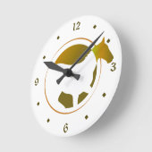 Horloge Ronde Numéro Gold Horse Circle (Angle)