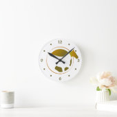Horloge Ronde Numéro Gold Horse Circle (Maison)