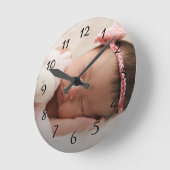 Horloge Ronde Nursery Photo Baby (Angle)