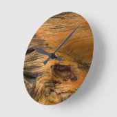 Horloge Ronde Oak Wood Round (Angle)