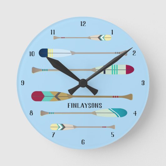 Horloge Ronde Oars de style Vintage (Recto)