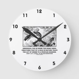Horloge Ronde Obedience Travail Miel Abeilles Henry V Shakespear
