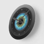 Horloge Ronde Objectif de caméra avec l'horloge murale ronde (Angle)