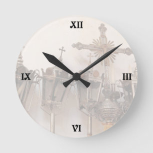 Horloge Ronde Objets façonnés religieux