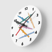 Horloge Ronde Oboe coloré (Angle)
