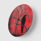 Horloge Ronde Observateur du corbeau (Angle)