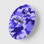 Horloge Ronde Ocean Blue Camo Wall Clock (Angle)