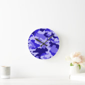 Horloge Ronde Ocean Blue Camo Wall Clock (Maison)