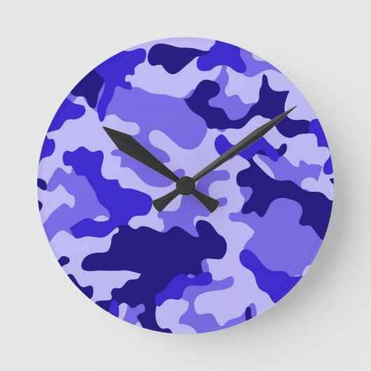 Horloge Ronde Ocean Blue Camo Wall Clock (Recto)