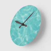 Horloge Ronde Océan Caraïbe Luminosité #1 #mer #wall #art (Angle)