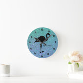 Horloge Ronde Ocean Glitter Flamingo (Maison)