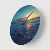 Horloge Ronde Ocean Horizon Sunset (Angle)