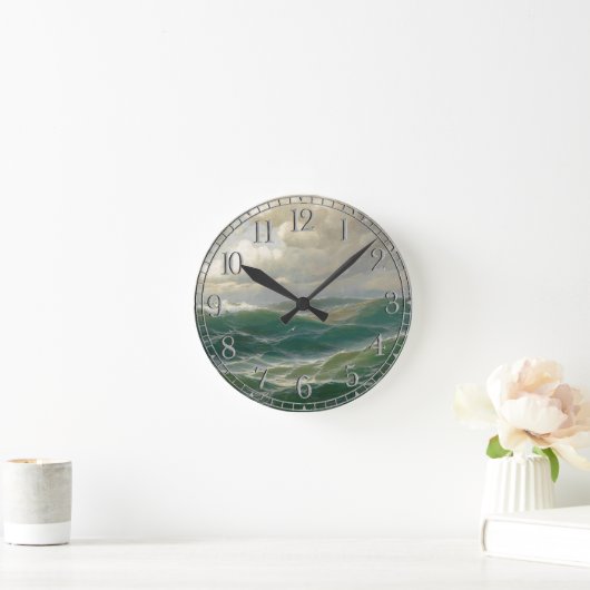 Horloge Ronde Ocean Seabird Waves (Maison)