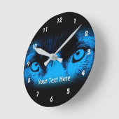 Horloge Ronde Oeil de chien intense Art animal (Angle)