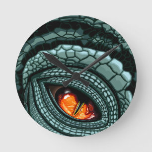 Horloge Ronde Œil de prédateur reptile primal