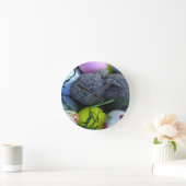 Horloge Ronde Oeufs de Pâques, Ballons de golf de lapin (Maison)