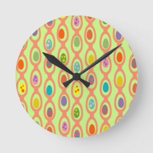Horloge Ronde Oeufs modernes du milieu du siècle