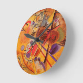 Horloge Ronde Oeuvre Abstraite de Kandinsky (Angle)