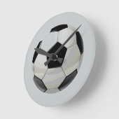 Horloge Ronde Oeuvre de soccer unique (Angle)