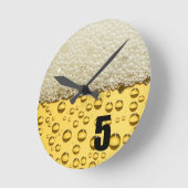 Horloge ronde officielle de la bière (Angle)