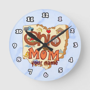 Horloge Ronde Ohio Maman