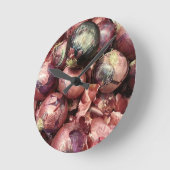 Horloge Ronde Oignon pourpre (Angle)
