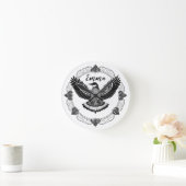 Horloge Ronde Oiseau dans le mandala (Maison)