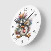 Horloge Ronde Oiseau original (Angle)