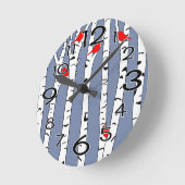 Horloge Ronde Oiseaux (Angle)