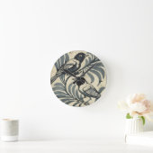Horloge Ronde Oiseaux bleus (la semaine sur le papier) (Maison)