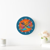 Horloge Ronde Oiseaux de couleur (Maison)